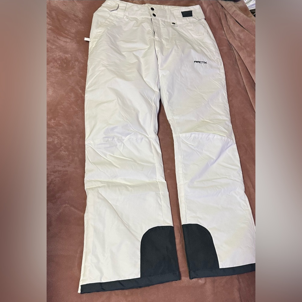 White snow pants